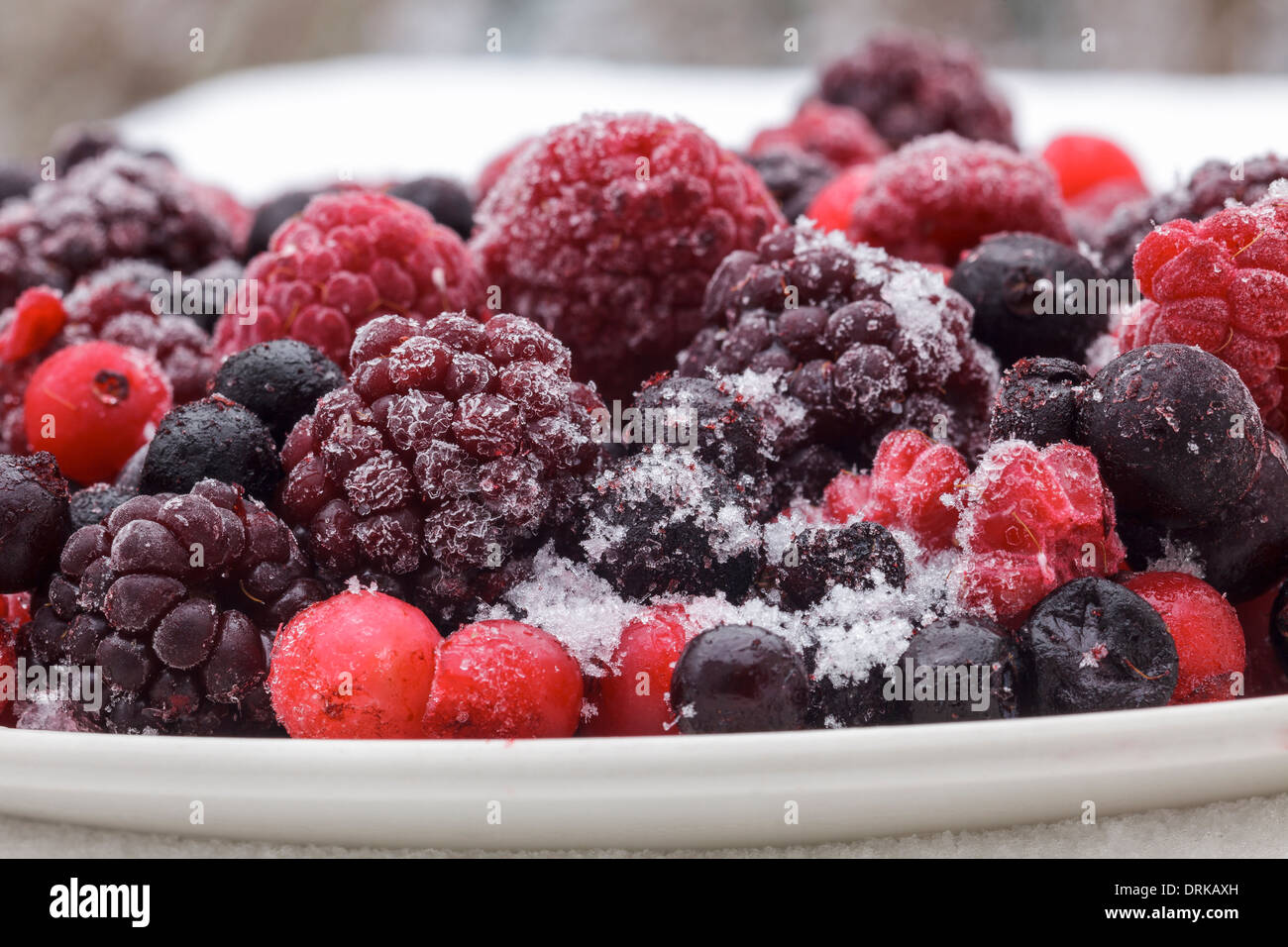 Frutti di bosco congelati Foto Stock