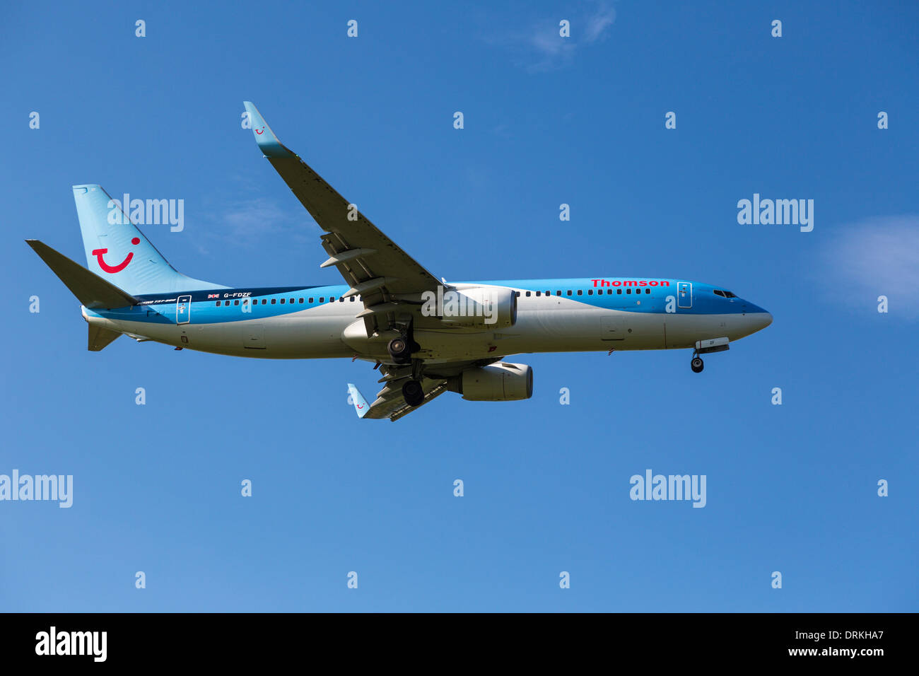 Thomson Boeing 737 a terra Foto Stock