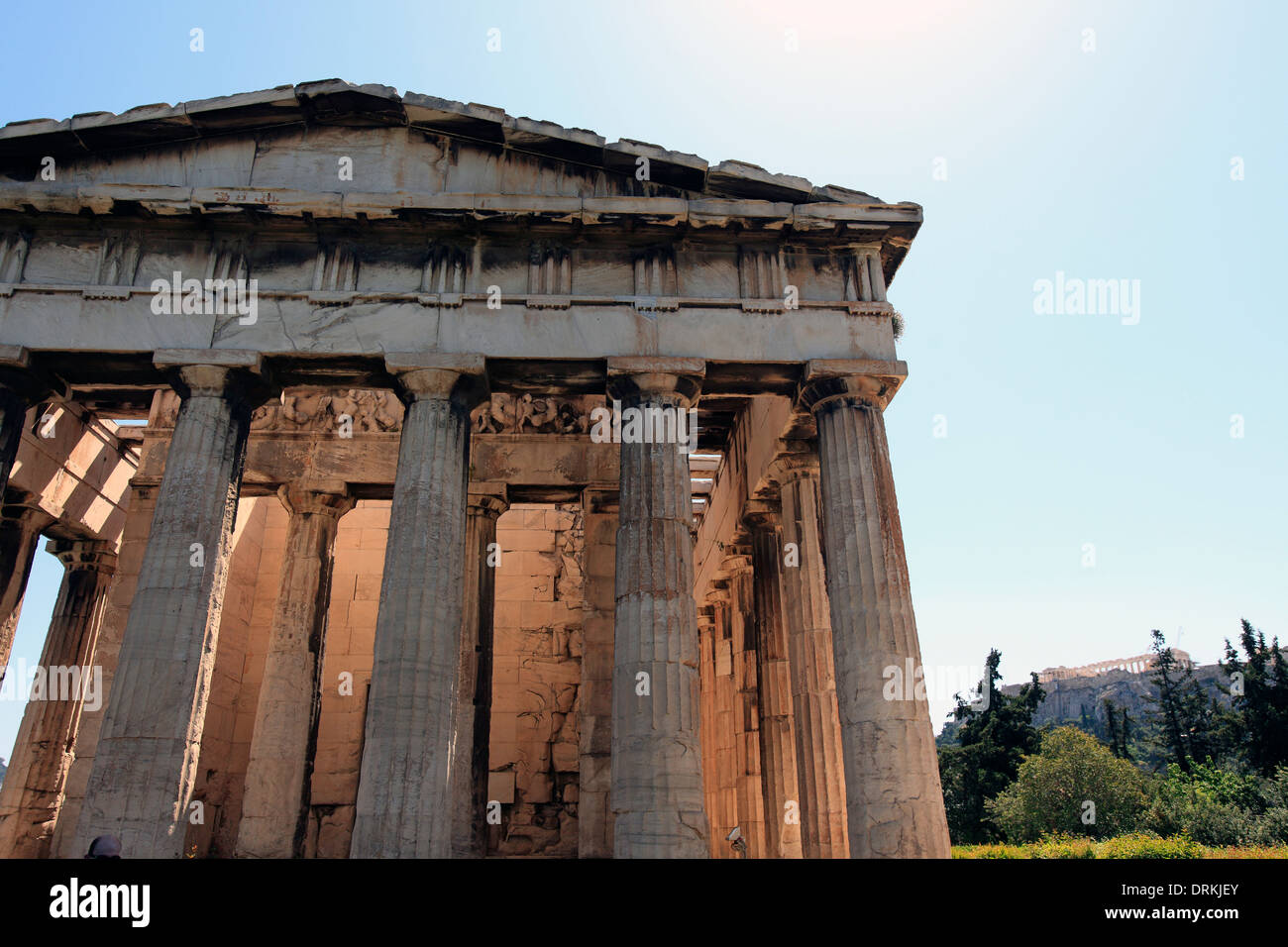 Grecia Atene l'agora ateniese tempio di hephaistos Foto Stock