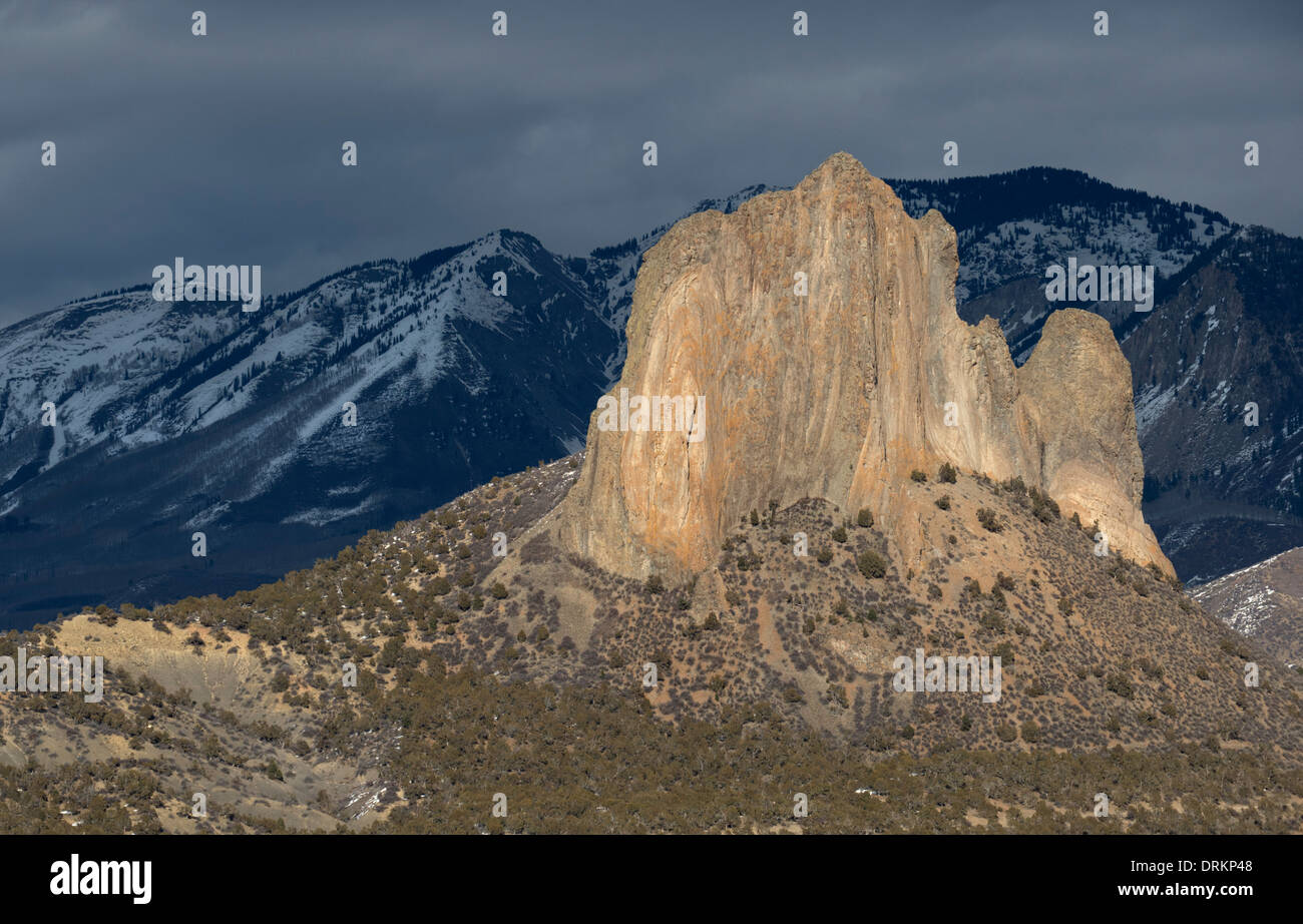 Ago Rock, nella contea di Delta Colorado, vicino a Crawford Foto Stock