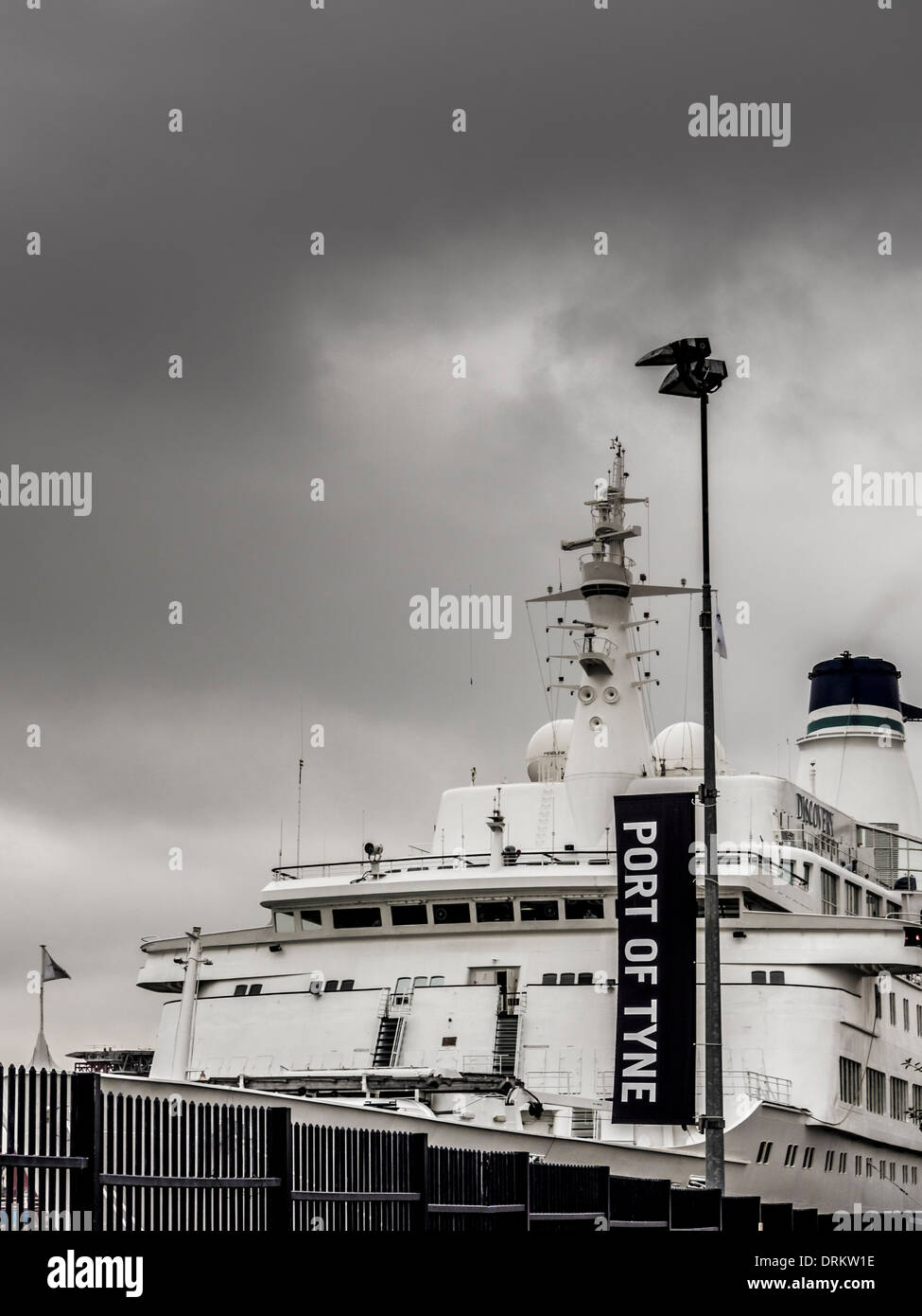 Ormeggiato traghetto nel porto di Tyne. North Shields. A nord-est. Foto Stock