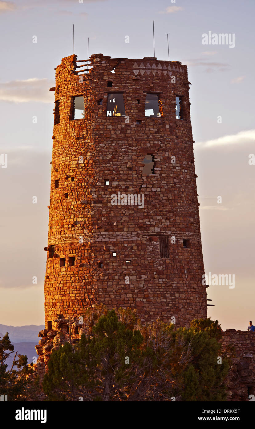 Storico Grand Canyon torre di guardia - Grand Canyon - South Rim, Arizona, Stati Uniti. Foto Stock