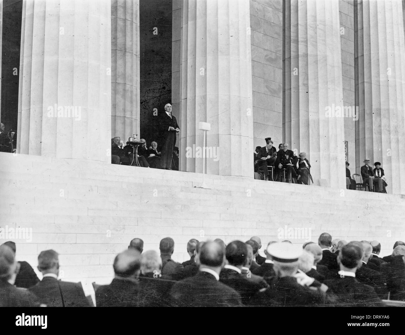 Presidente Harding strappato alla dedizione cerimonie del Lincoln Memorial 30 Maggio 1922 Foto Stock