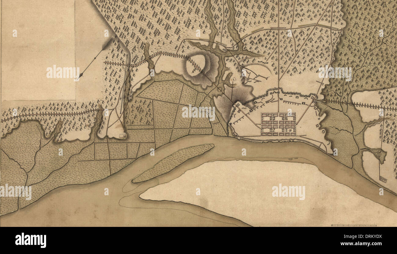 Savannah, Georgia e i suoi dintorni. 1779 Foto Stock