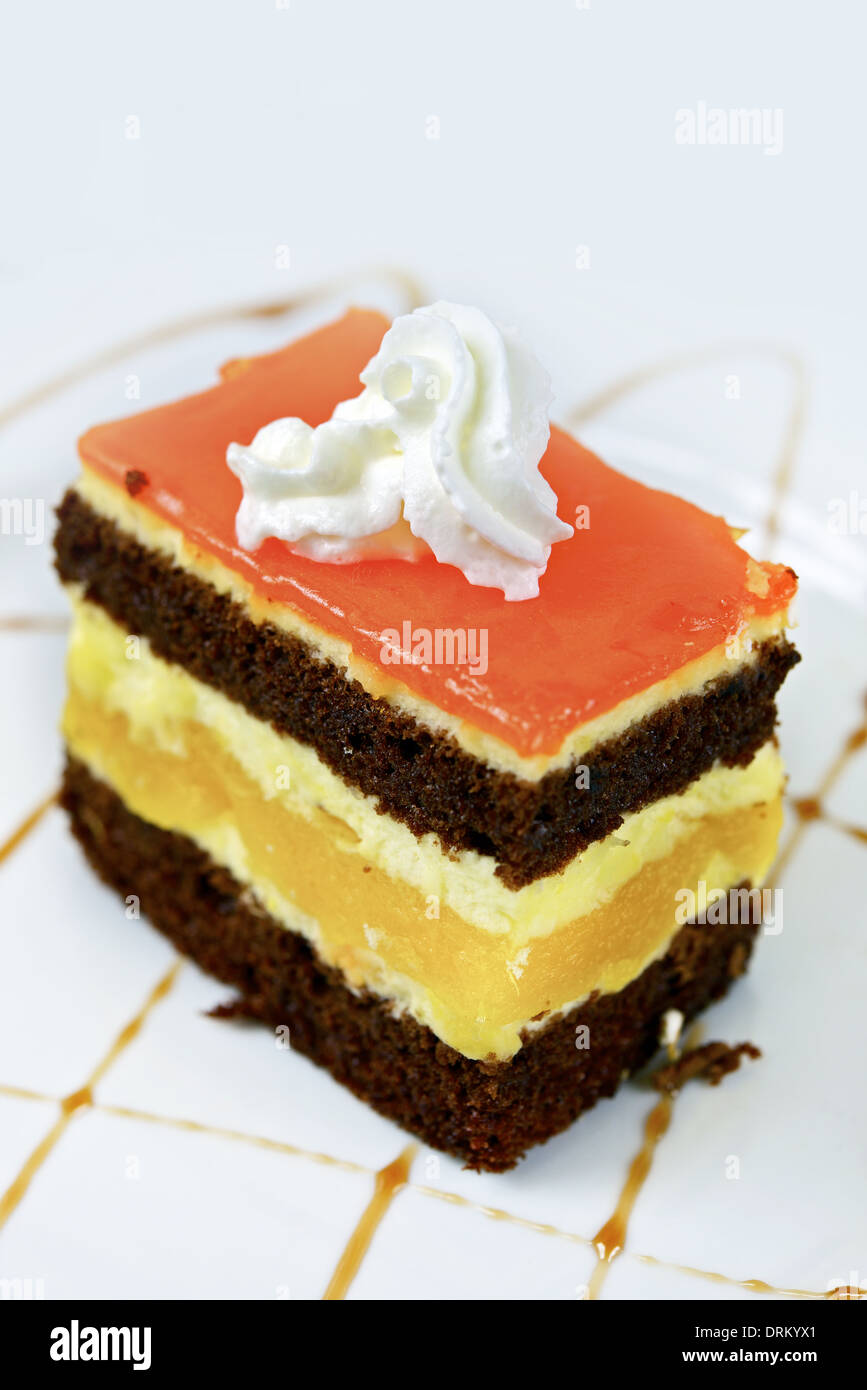 Gusto dolce multistrato Closeup foto verticale. Torte raccolta. Foto Stock