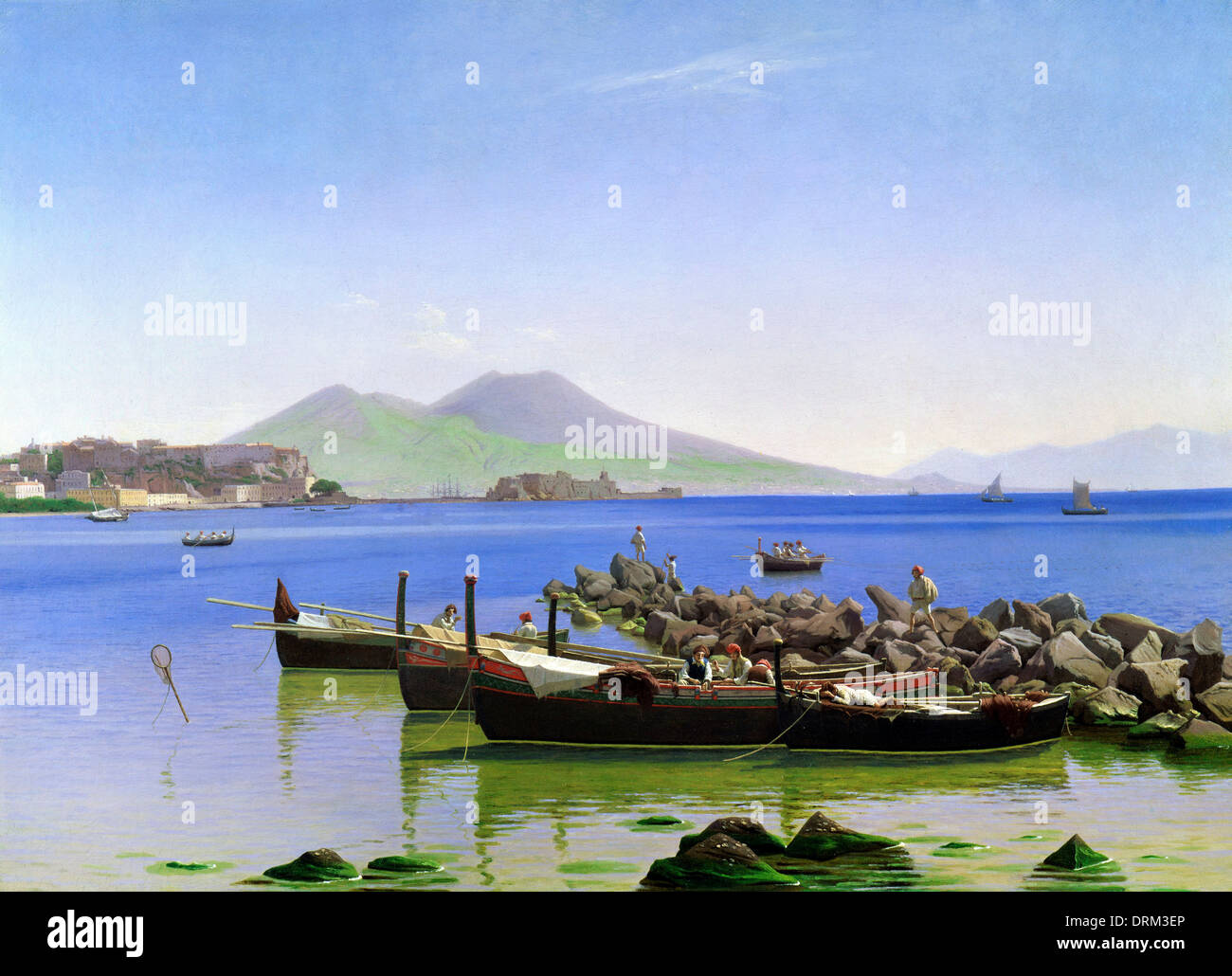 Christen Kobke, Baia di Napoli 1843 olio su tela. Toledo Museum of Art, Toledo, Ohio, Stati Uniti d'America. Foto Stock