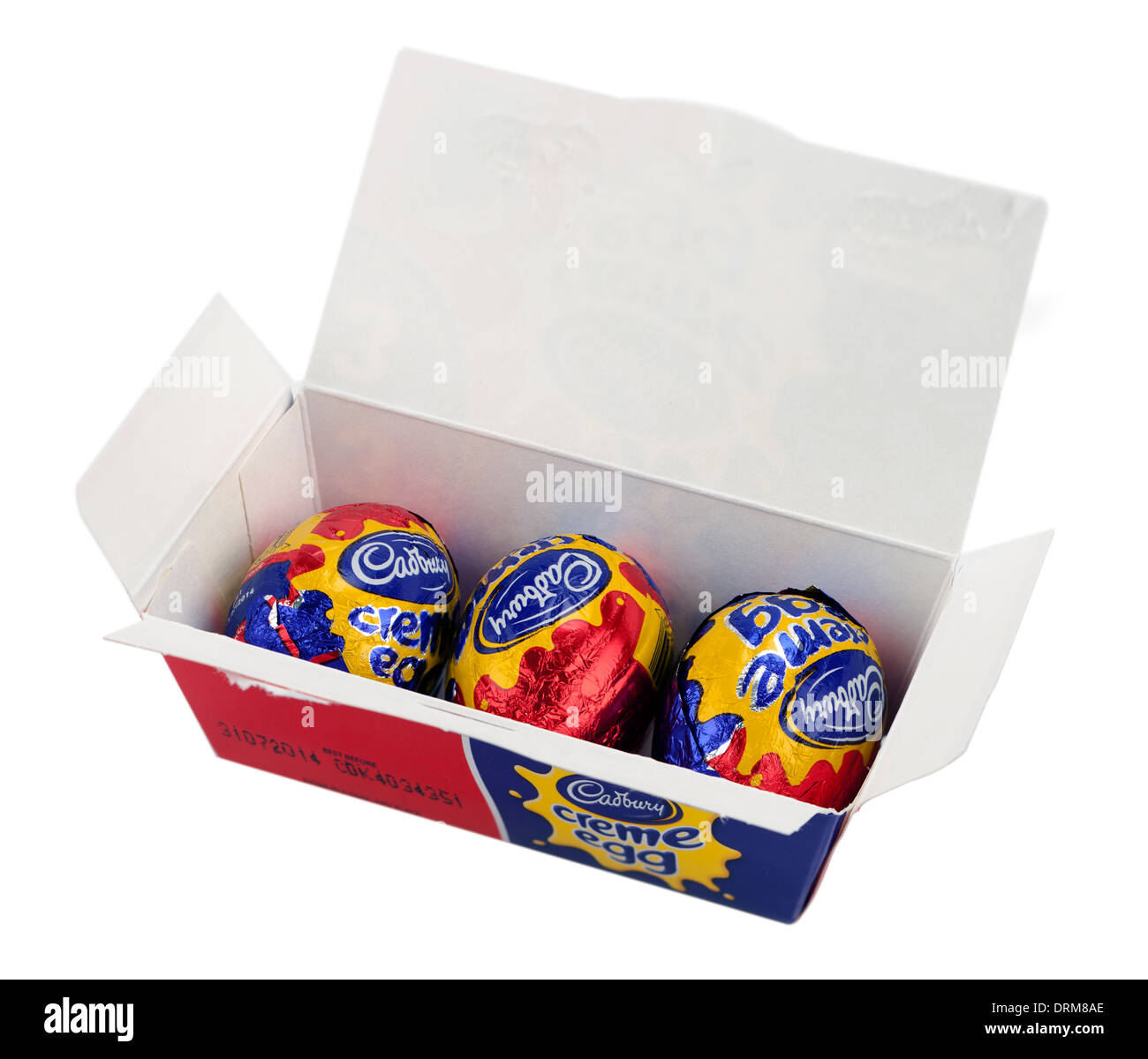 3 confezione di imballaggio di Cadbury Creme egg Foto Stock