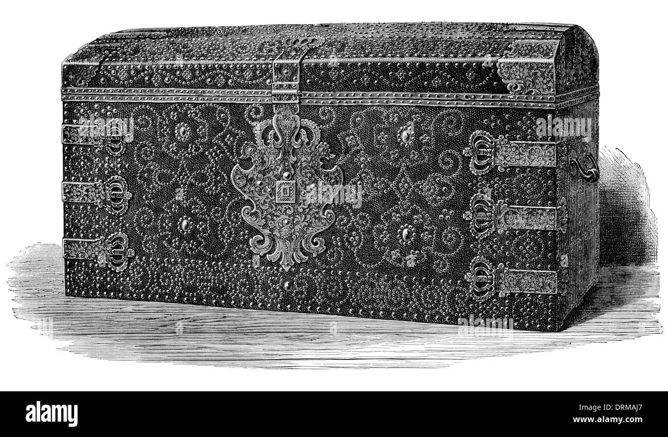 Cassa da viaggio di Guglielmo III Foto Stock