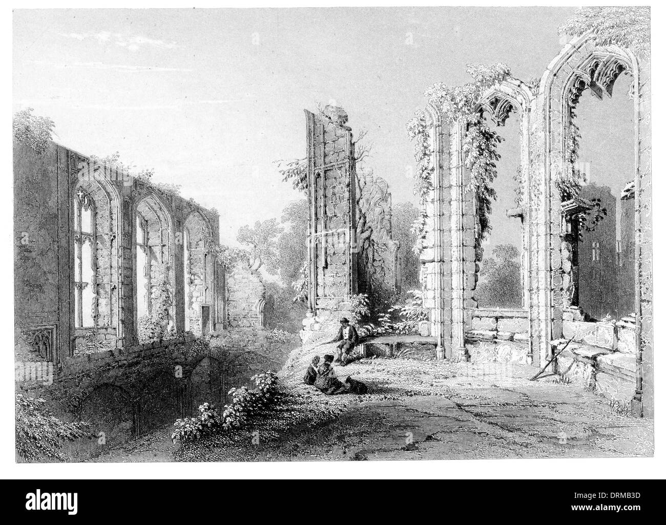 Il Castello di Kenilworth rovina circa 1880 Foto Stock