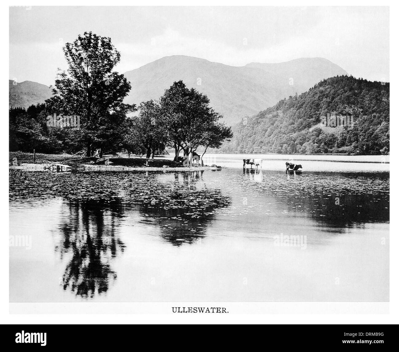 Ullswater secondo più grande lago Lake District inglese Cumbria fotografato circa 1910 Foto Stock
