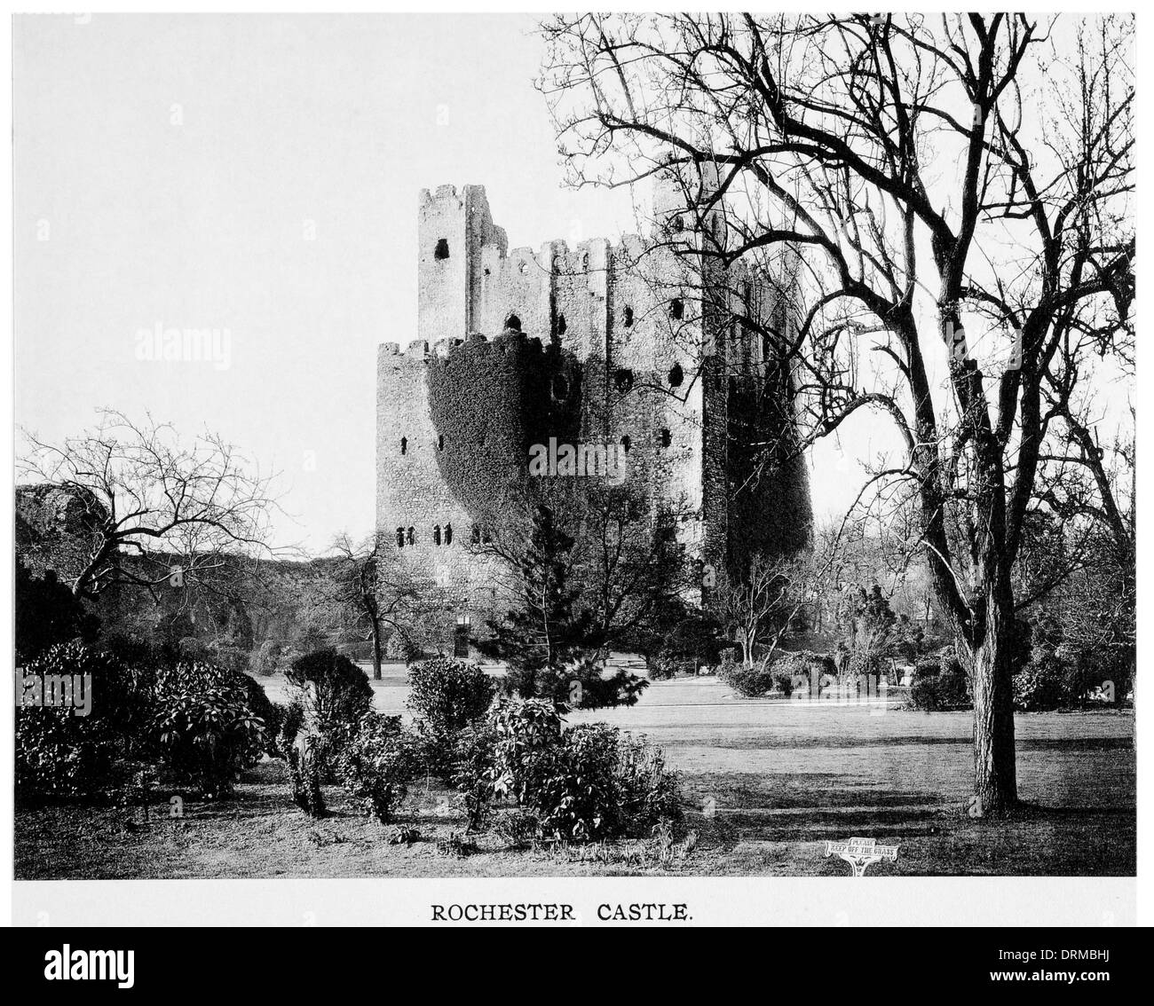 Rochester Castle Kent, sud-est dell' Inghilterra fotografato circa 1910 Foto Stock