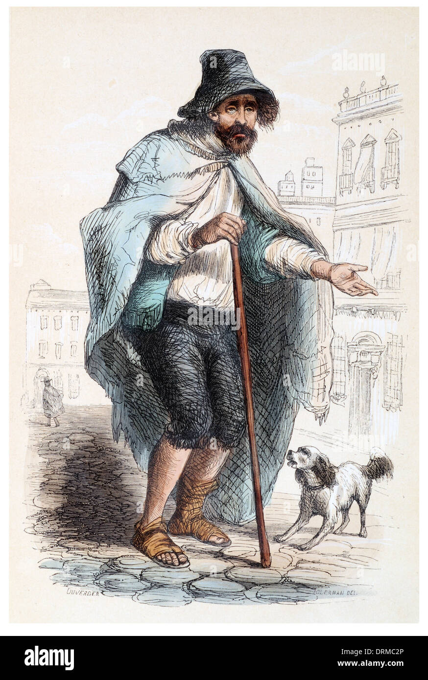 Beggar Spagna circa 1848 Foto Stock