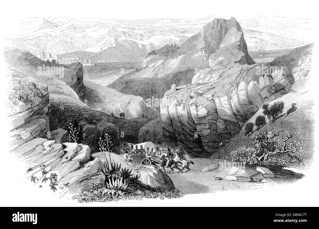 Ingresso della pianura di Granada Spagna circa 1848 Foto Stock