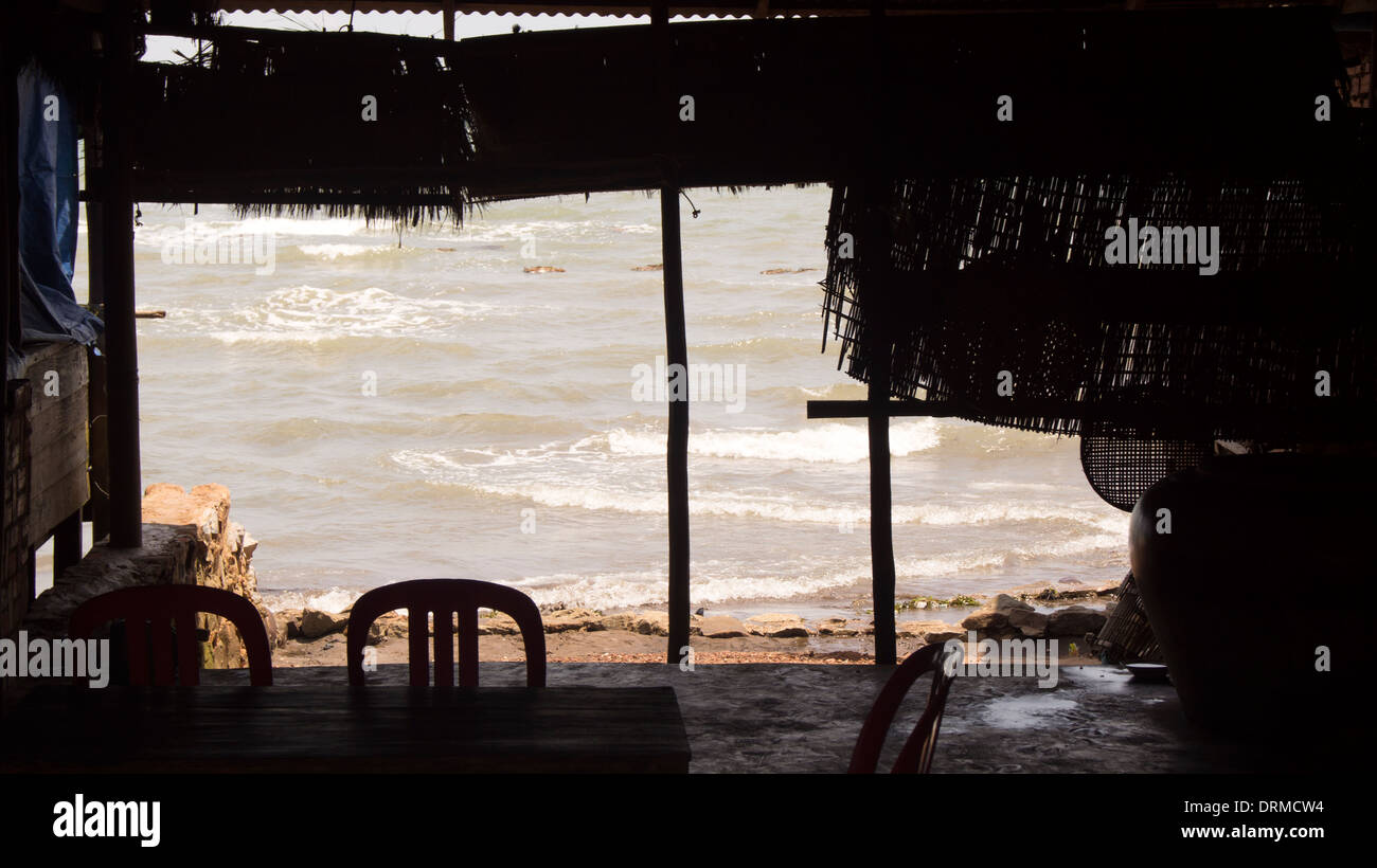 La scena sulla spiaggia di Sihanoukville in Cambogia il Sud Est asiatico Foto Stock