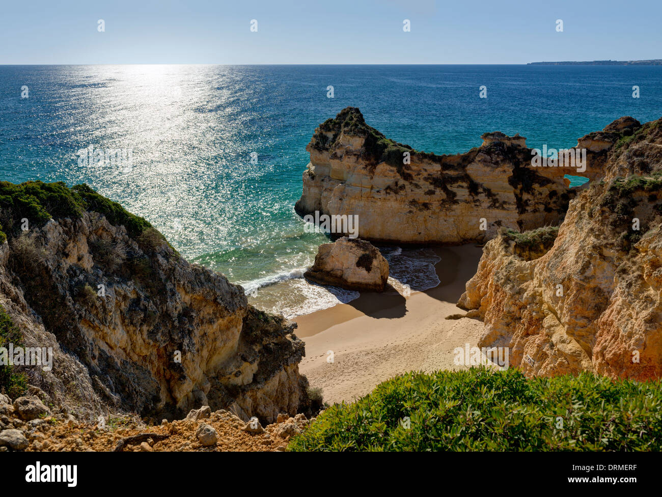 Il Portogallo, Algarve, Alvor beach in inverno Foto Stock