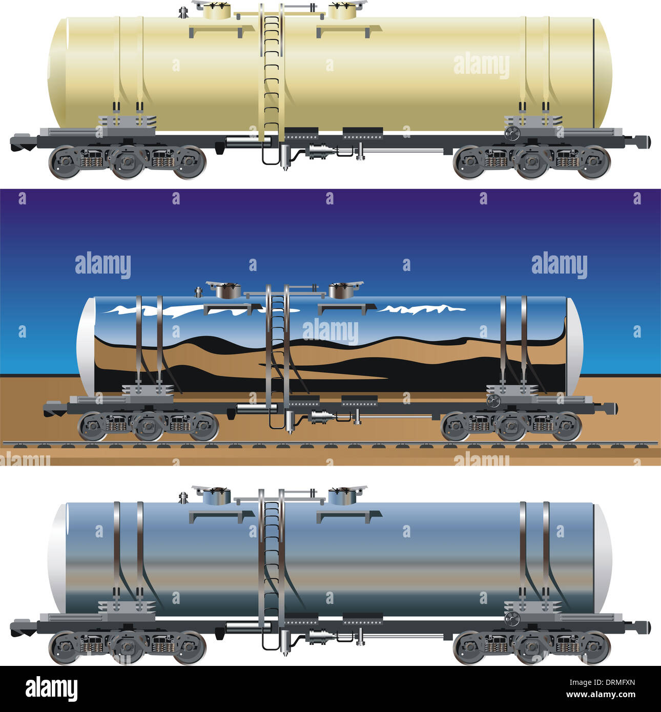 Ferrovia vetture del serbatoio Foto Stock