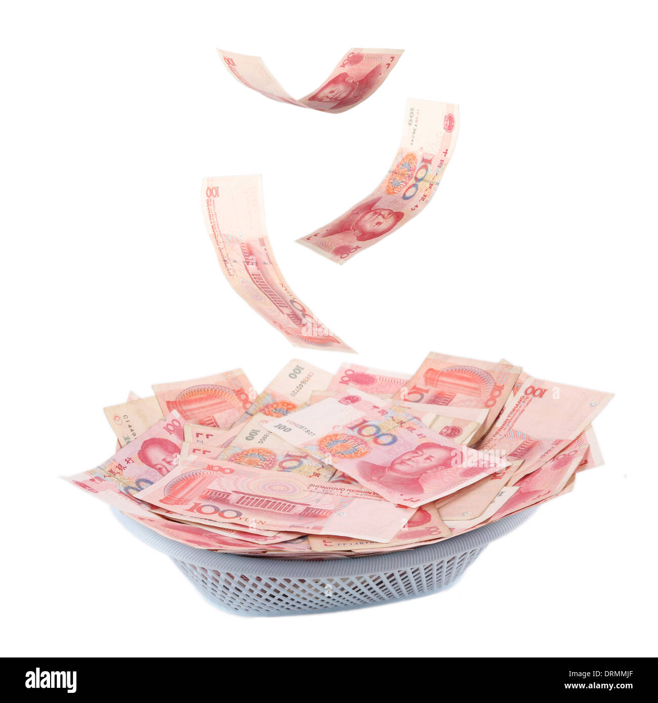 Cinese è denaro che piovono Foto Stock