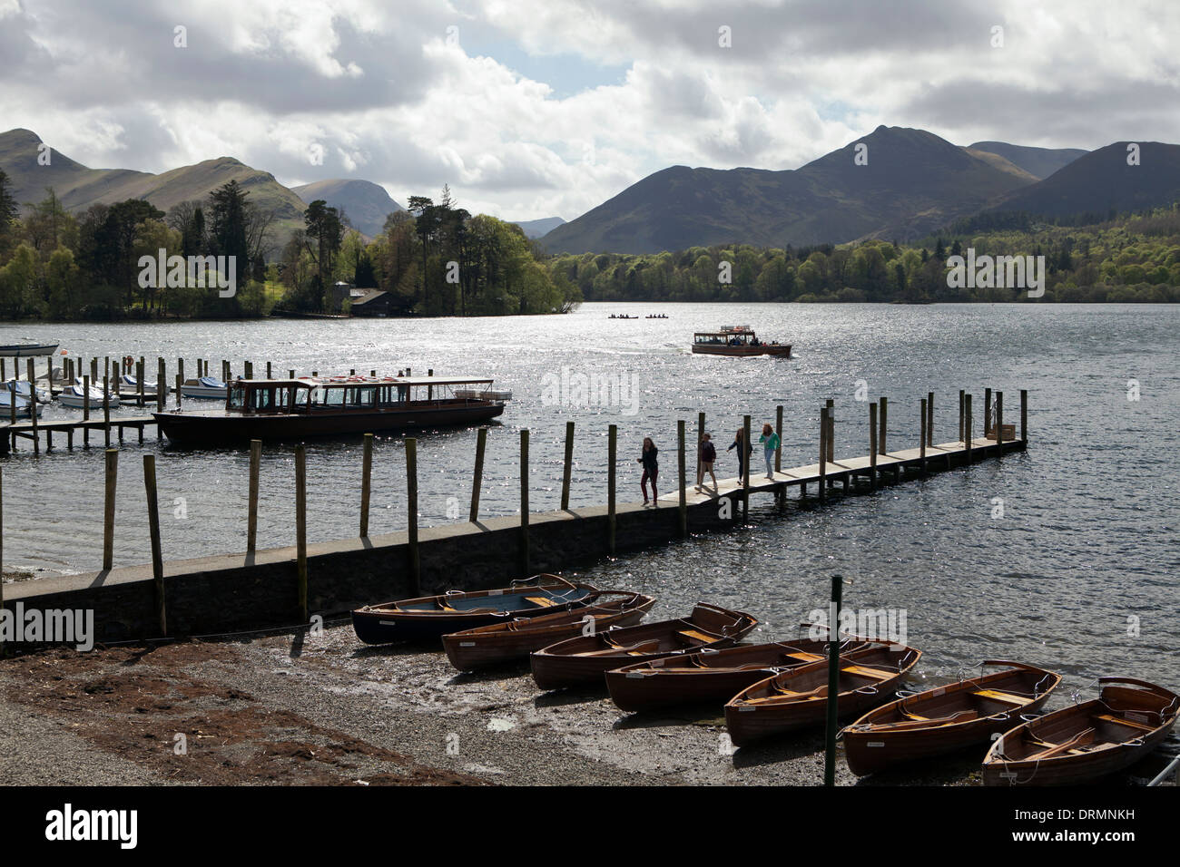 Noleggio Barche a Keswick Foto Stock