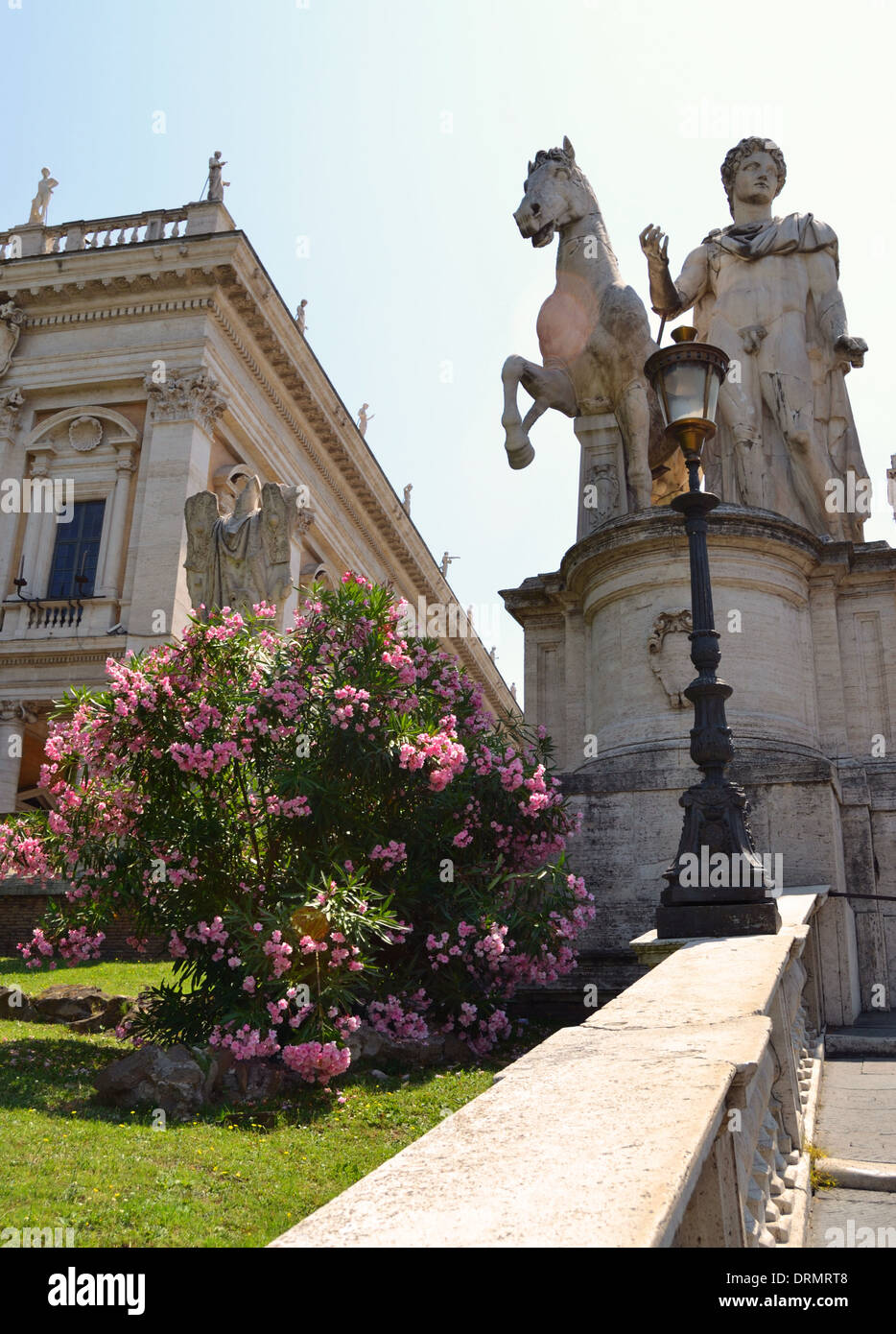 Dettaglio della piazza del Campidoglio Foto Stock