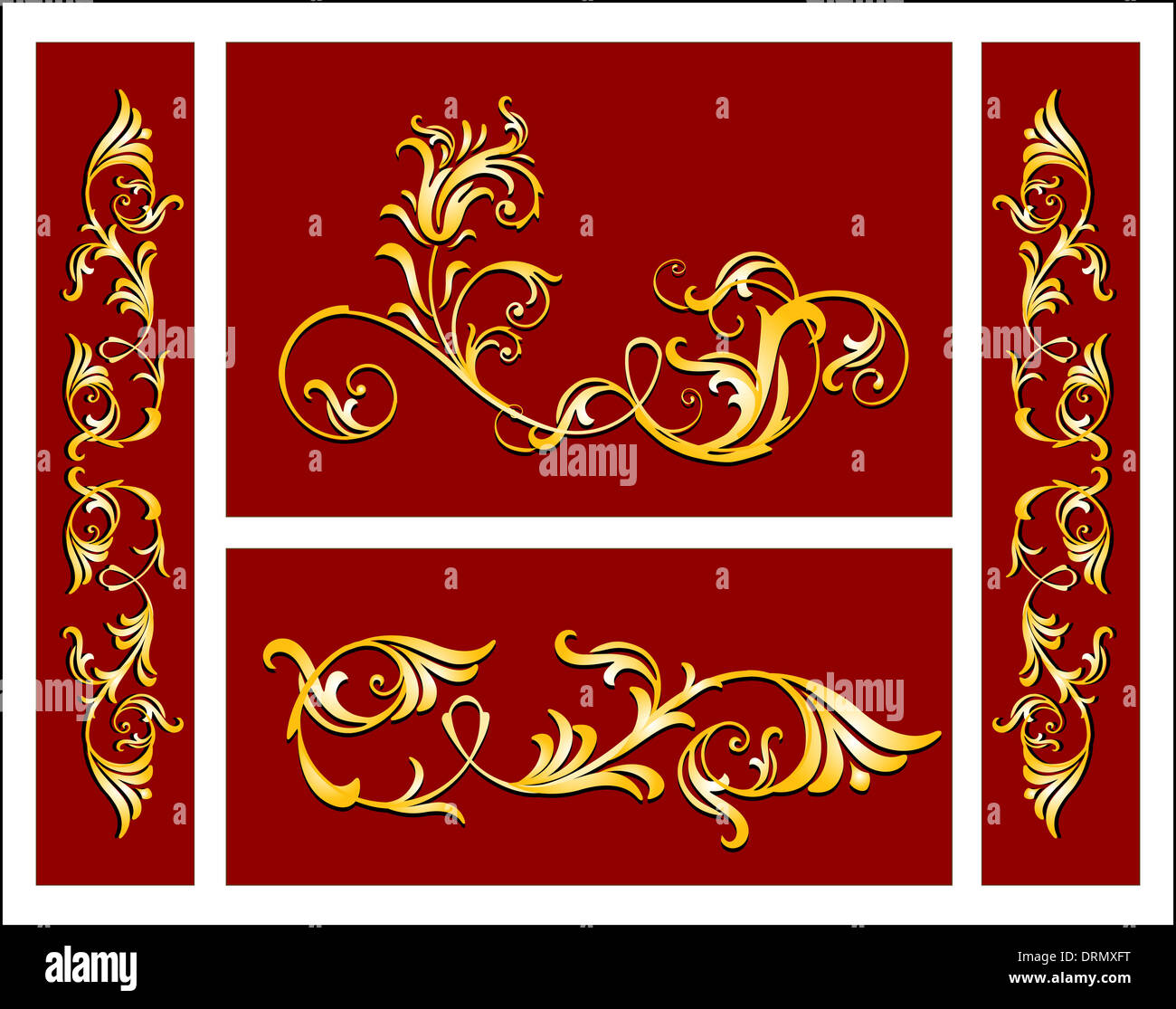 elementi floreali Foto Stock