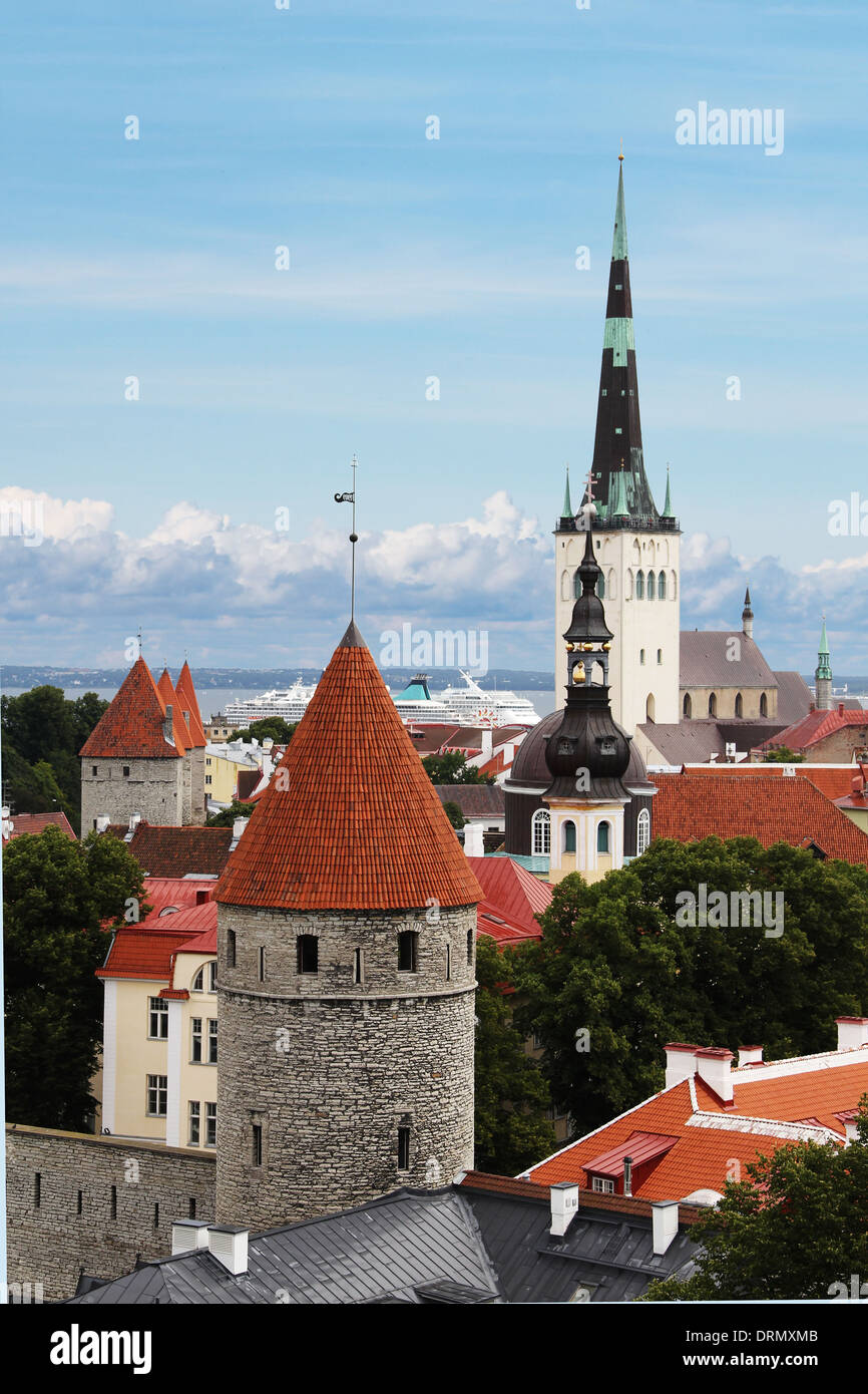 Panorama di Tallinn Foto Stock