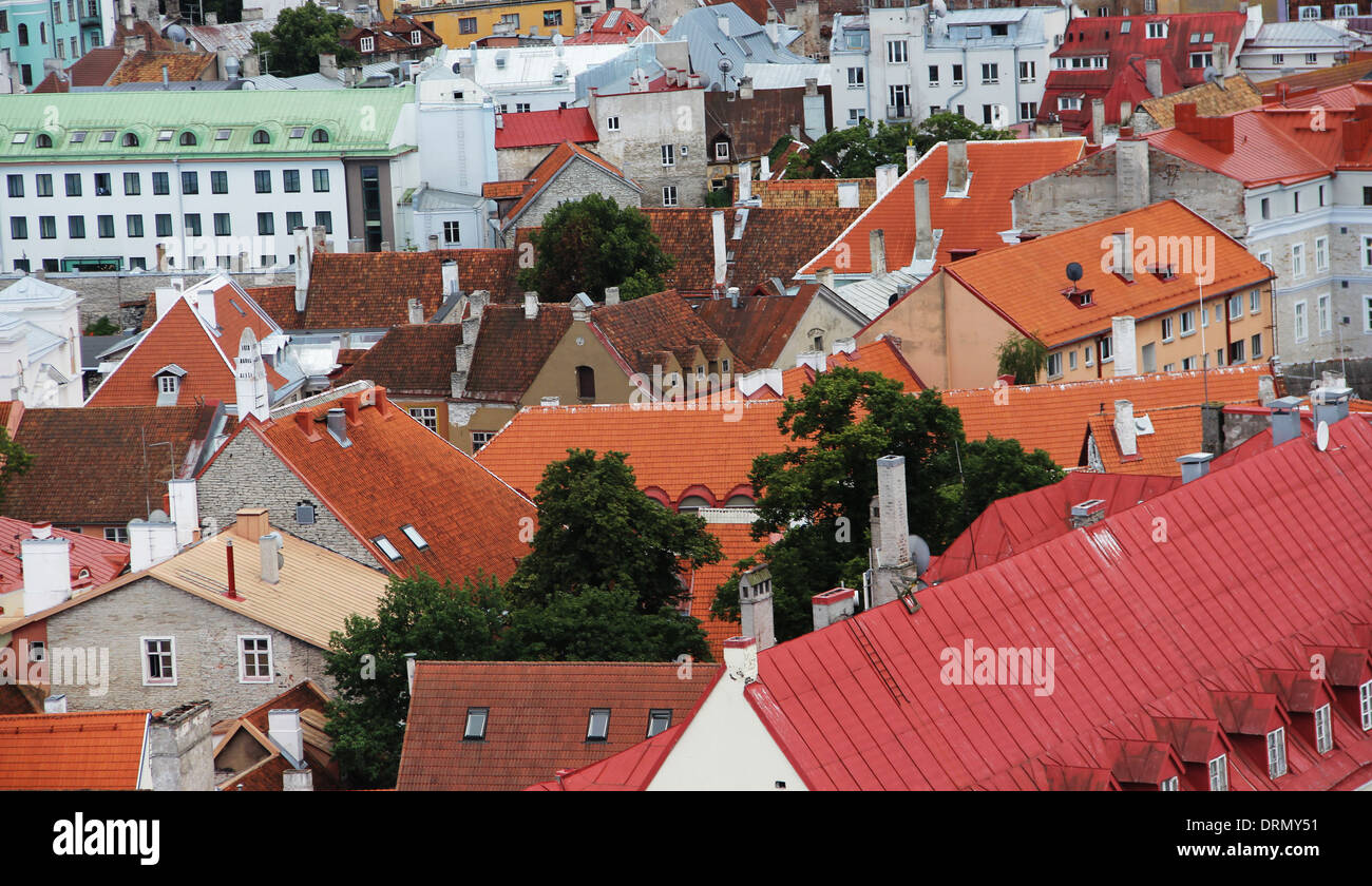 Panorama di Tallinn Foto Stock