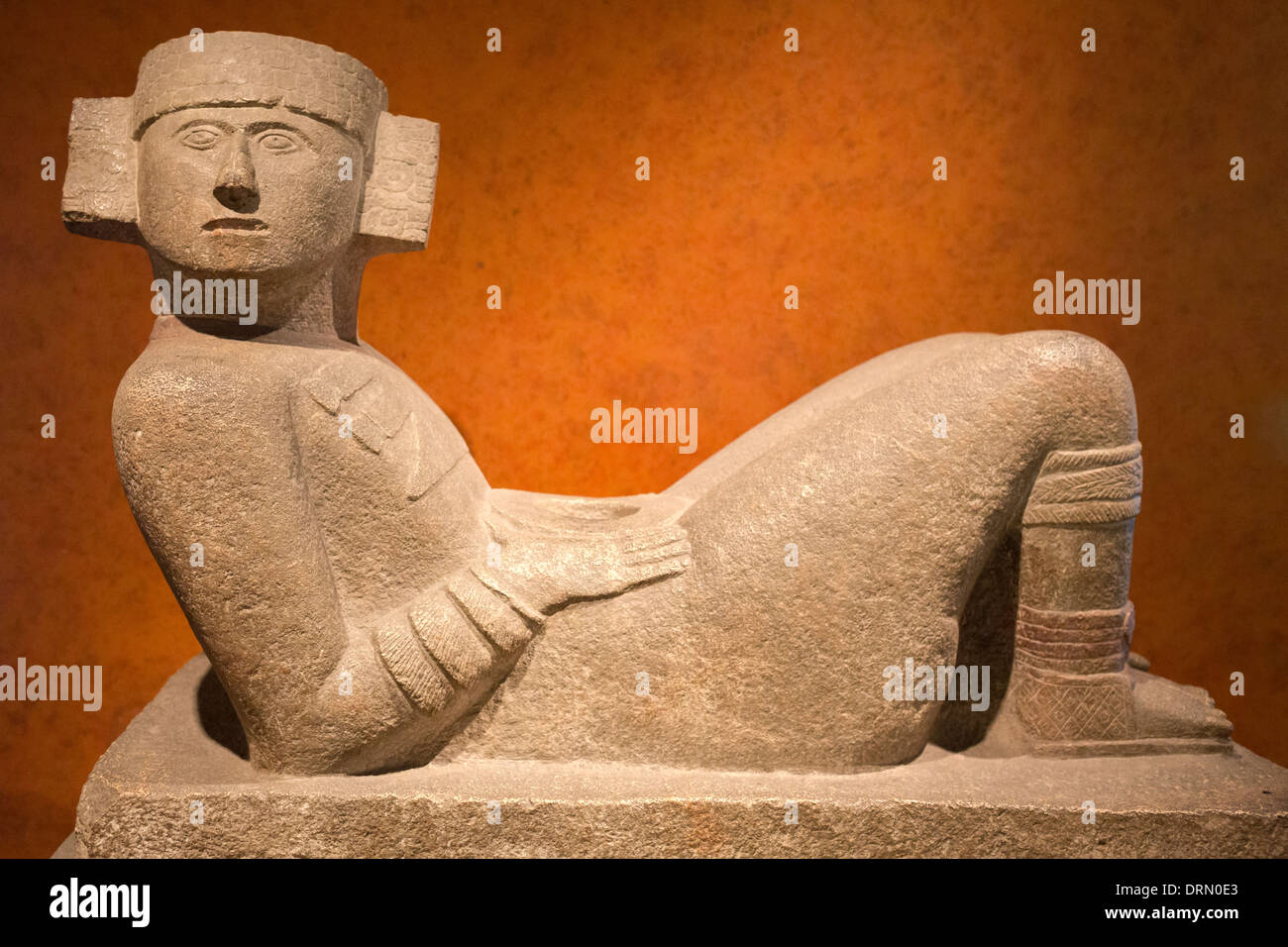 Arte maya, scultura Chac-Mool trovati in Chichen Itza Foto Stock