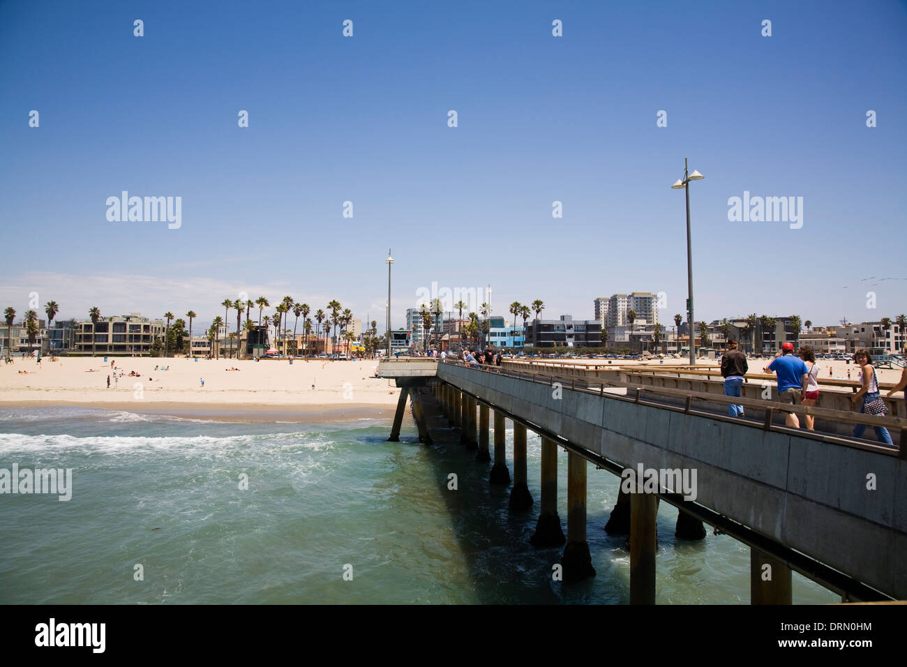 La spiaggia di Venezia al molo, Los Angeles, CA, California Foto Stock