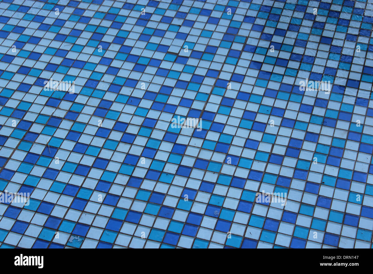 Texture da blu e azzurro mosaico quadrato Foto Stock