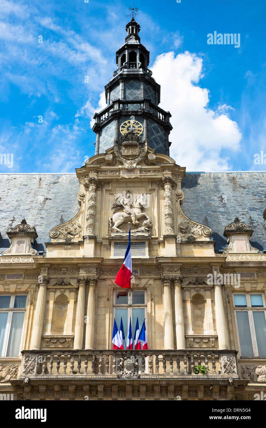 Hotel de Ville municipio in Place de l'Hotel de Ville a Reims, Champagne-Ardenne, Francia Foto Stock