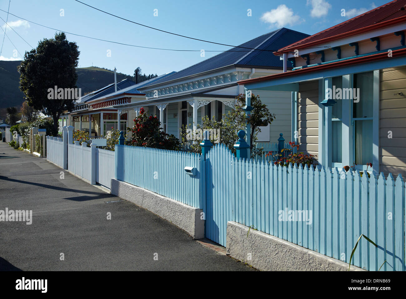 Elliott Street heritage precinct, Nelson, Isola del Sud, Nuova Zelanda Foto Stock