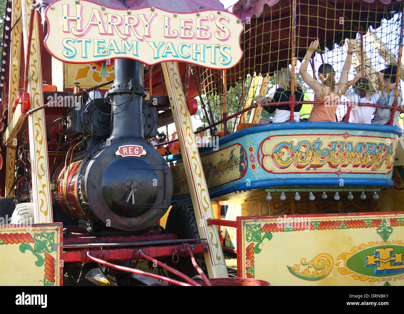 1901 "Harry Lee' Steam Yacht vintage Fairground Ride Foto Stock