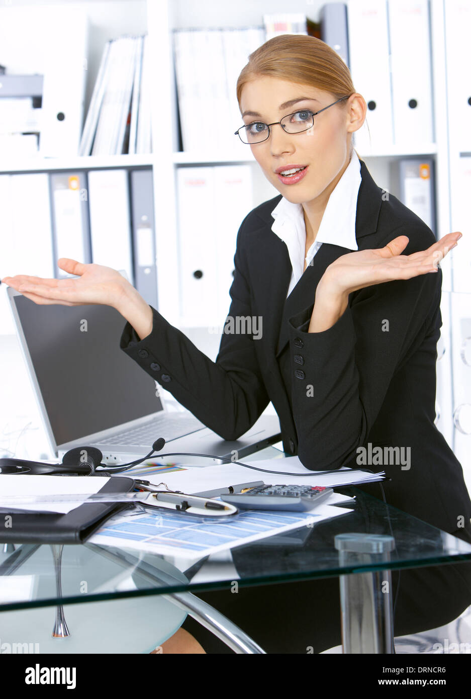Business Woman in office Foto Stock