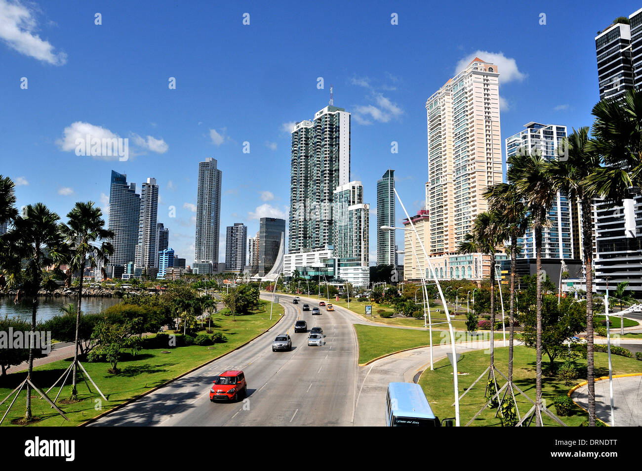 Scena di strada città di Panama Panama Foto Stock