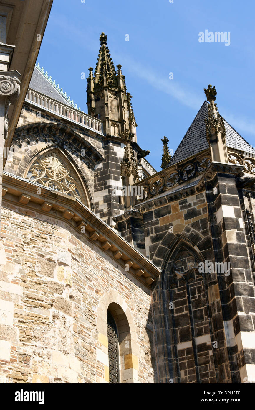 La Cattedrale di Aquisgrana noto anche come Cattedrale imperiale o Royal chiesa di Santa Maria ad Aquisgrana. Germania. Foto Stock