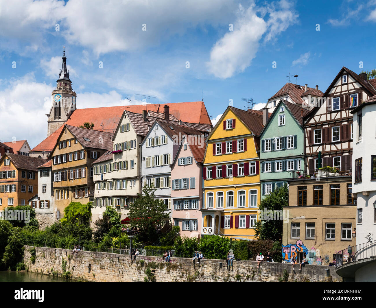 Germania - Tubingen una città tedesca sul fiume Neckar, Baden Wurttemberg, Europa Foto Stock