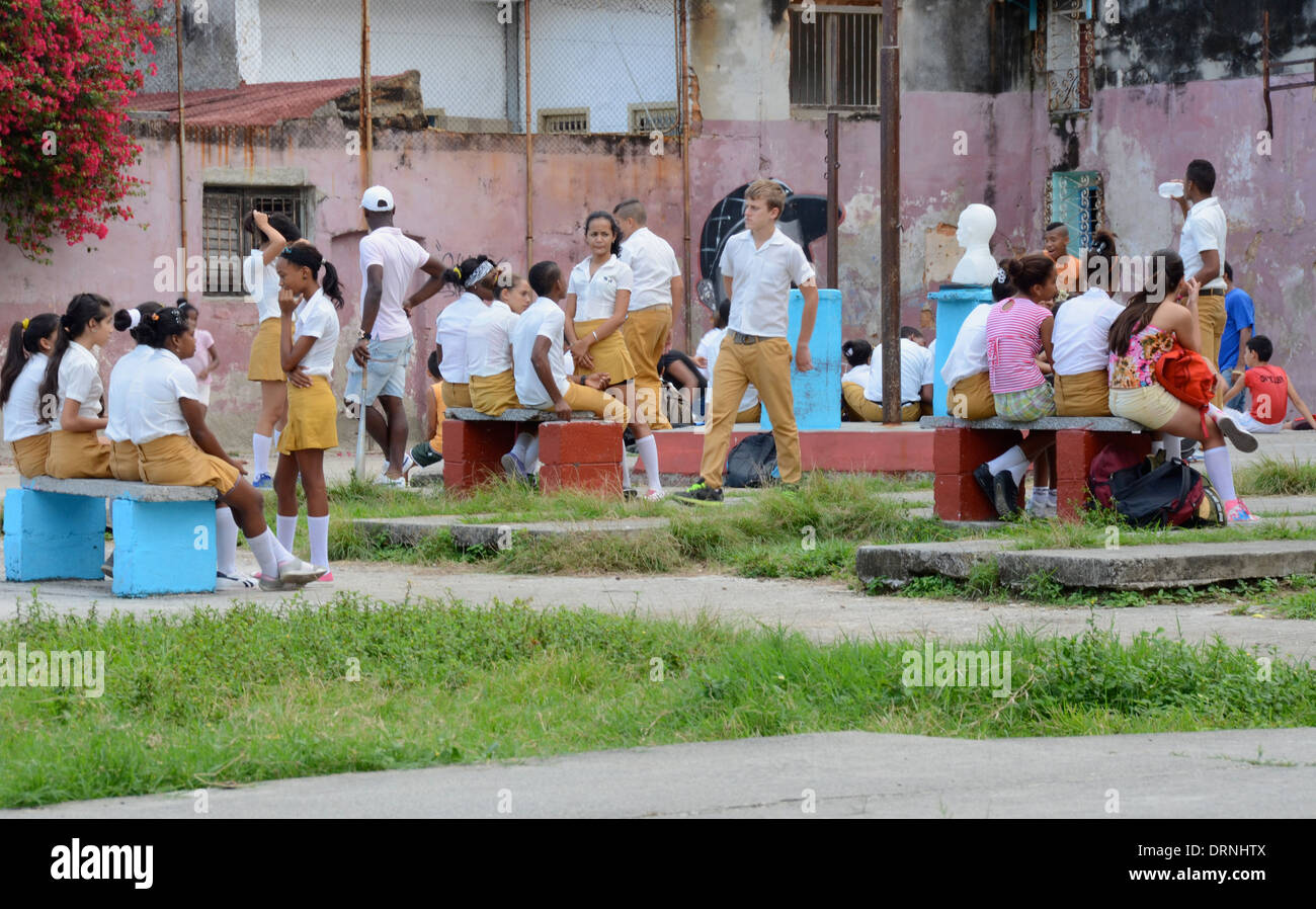 L'Avana scolari a giocare Foto Stock