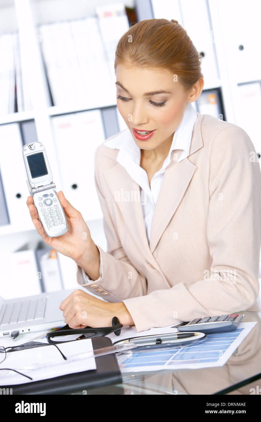 Business Woman in office Foto Stock