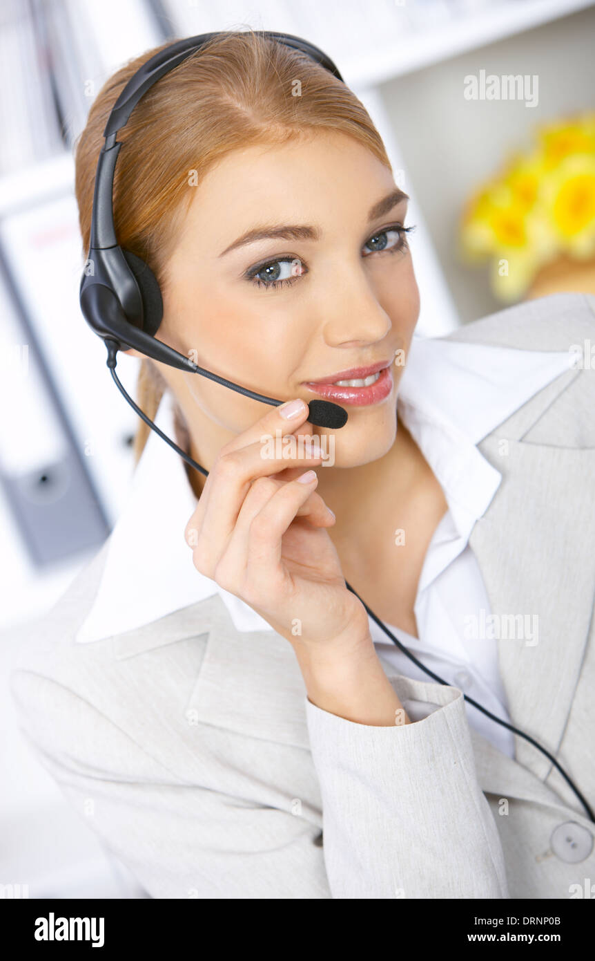 Business Woman in office Foto Stock