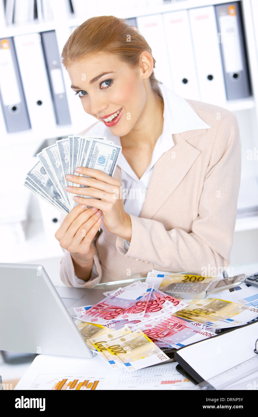 Business Woman in office Foto Stock