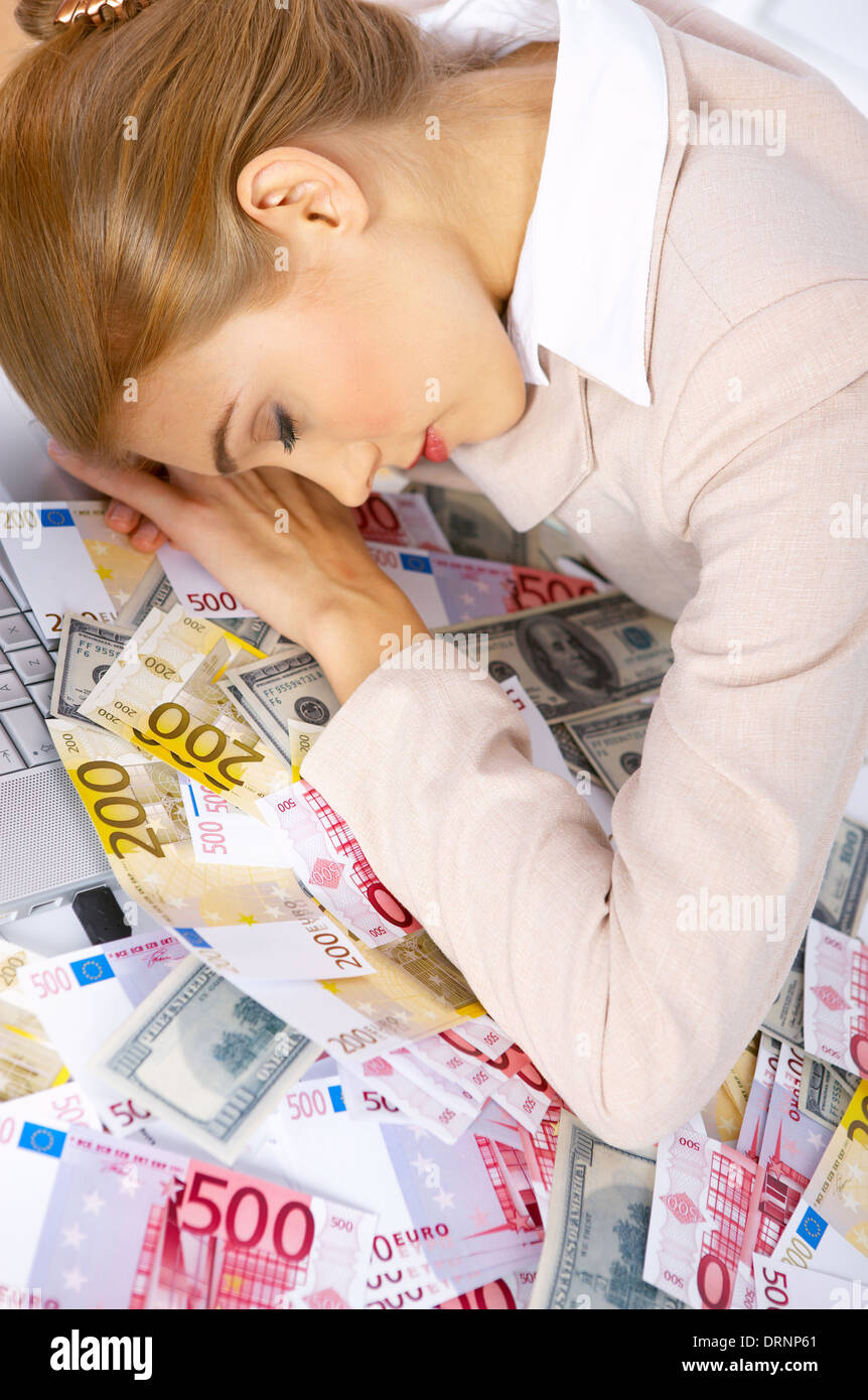 Business Woman in office Foto Stock