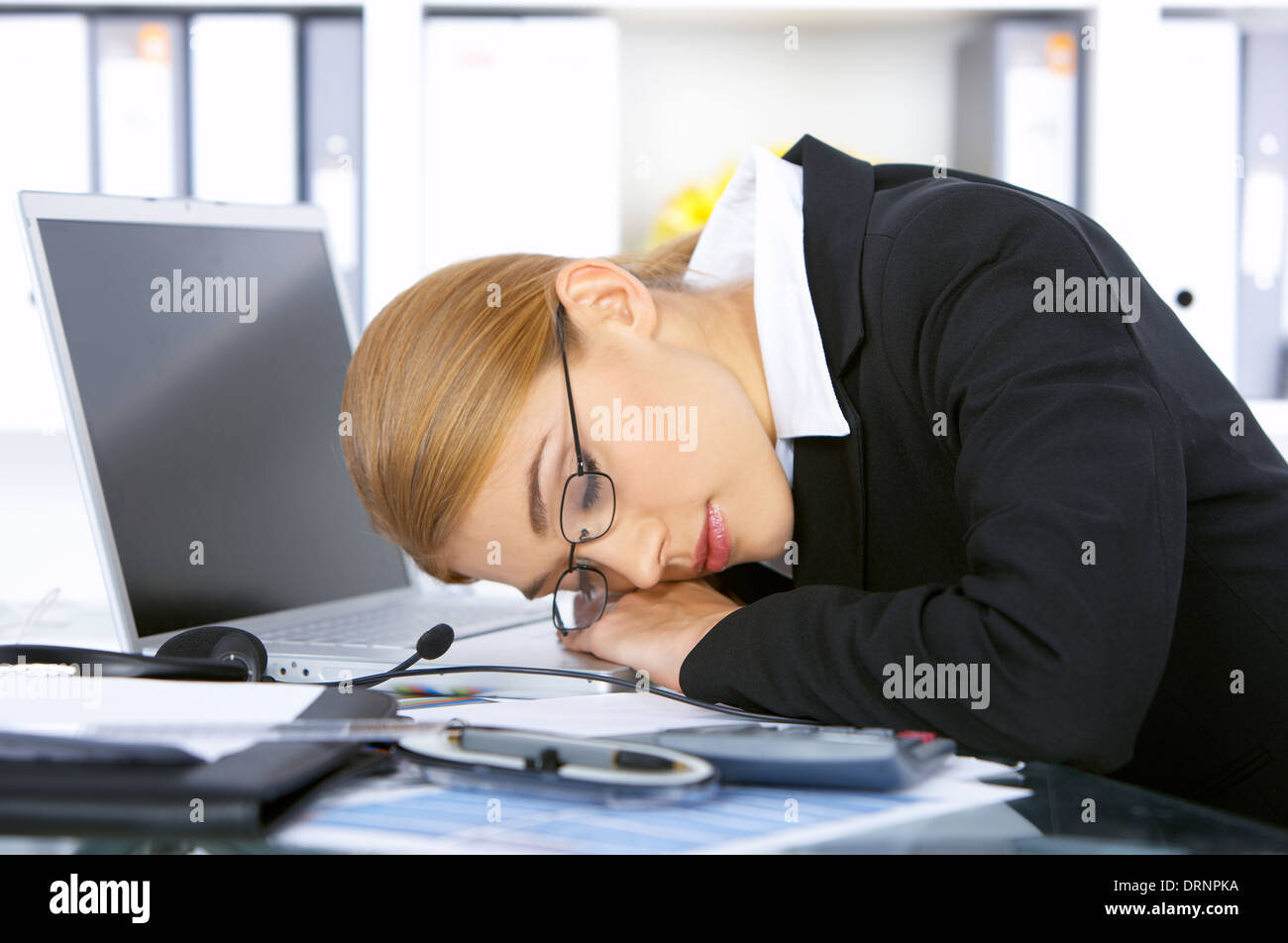 Business Woman in office Foto Stock