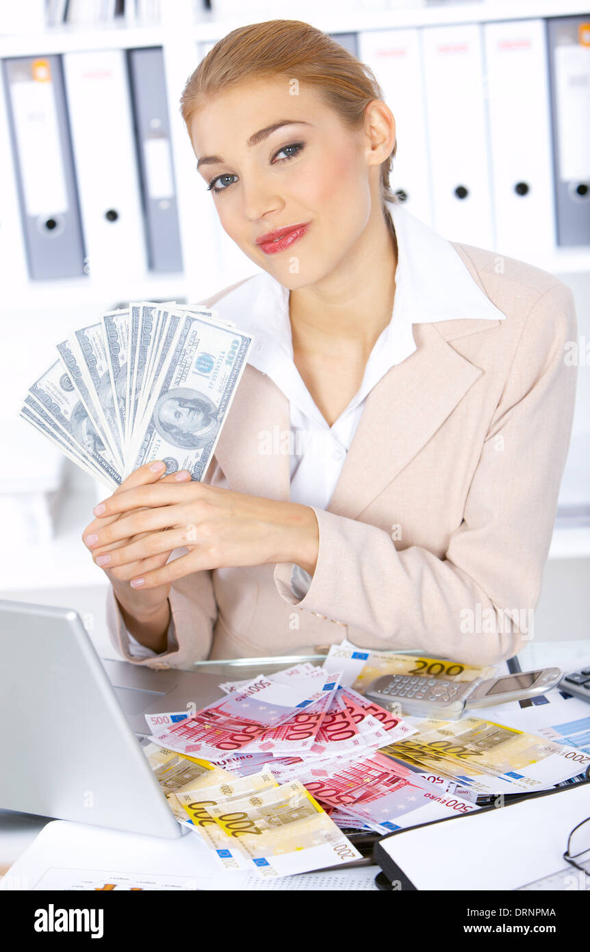 Business Woman in office Foto Stock