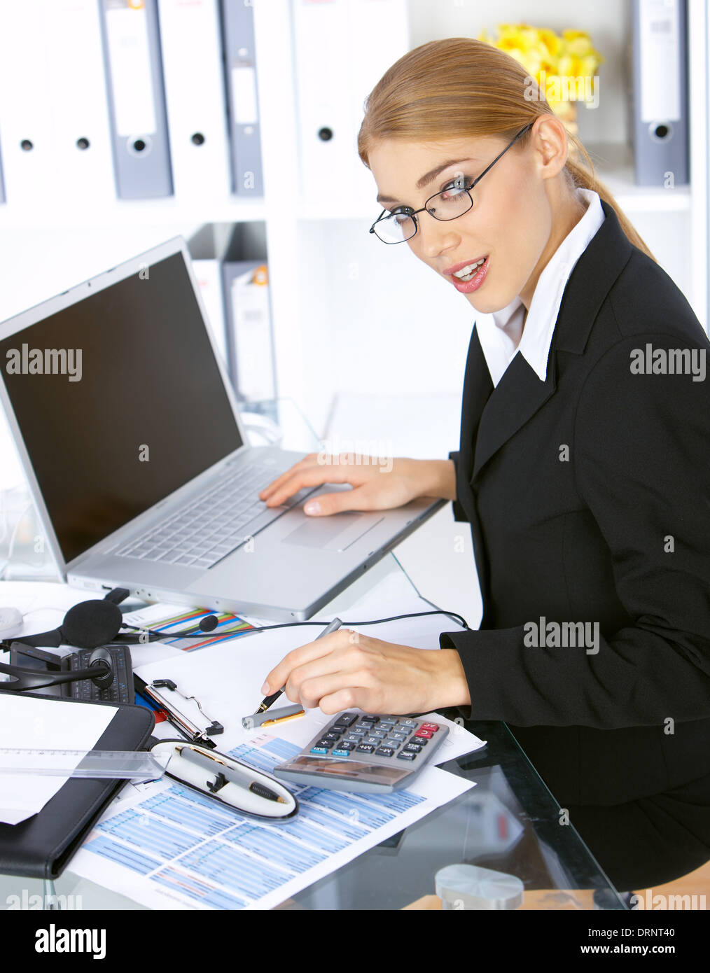 Business Woman in office Foto Stock