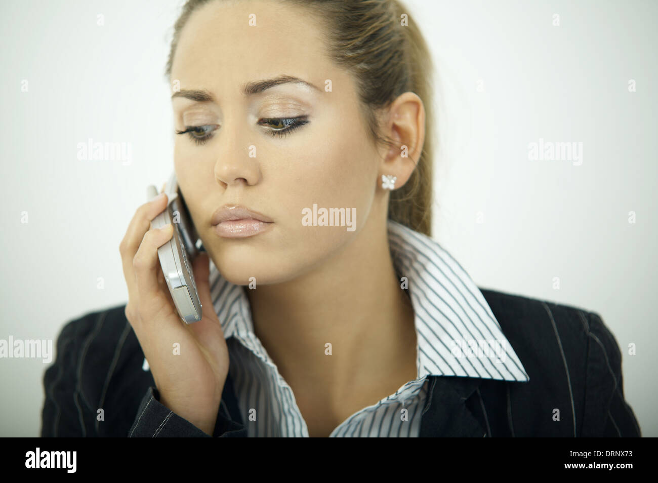 Business donna V Foto Stock