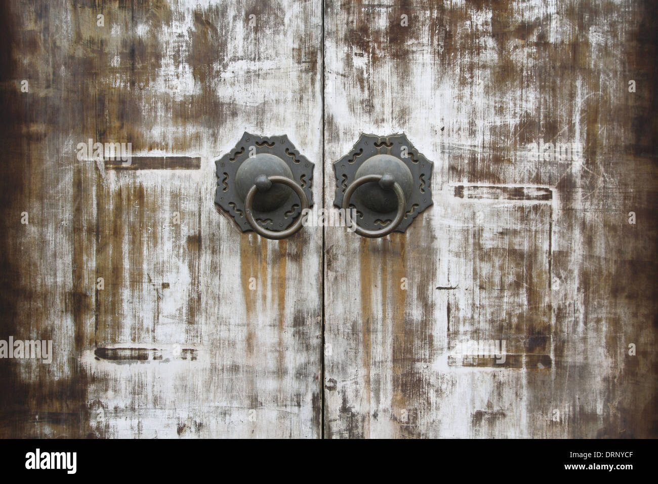 Oriental tradizionale porta di legno Foto Stock