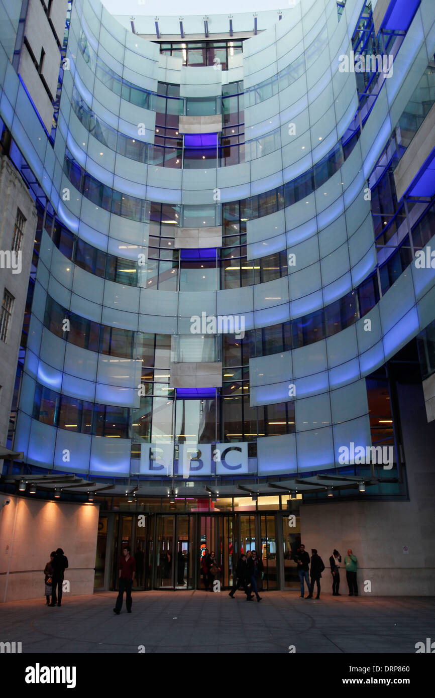 Una vista generale della BBC Broadcasting House Foto Stock