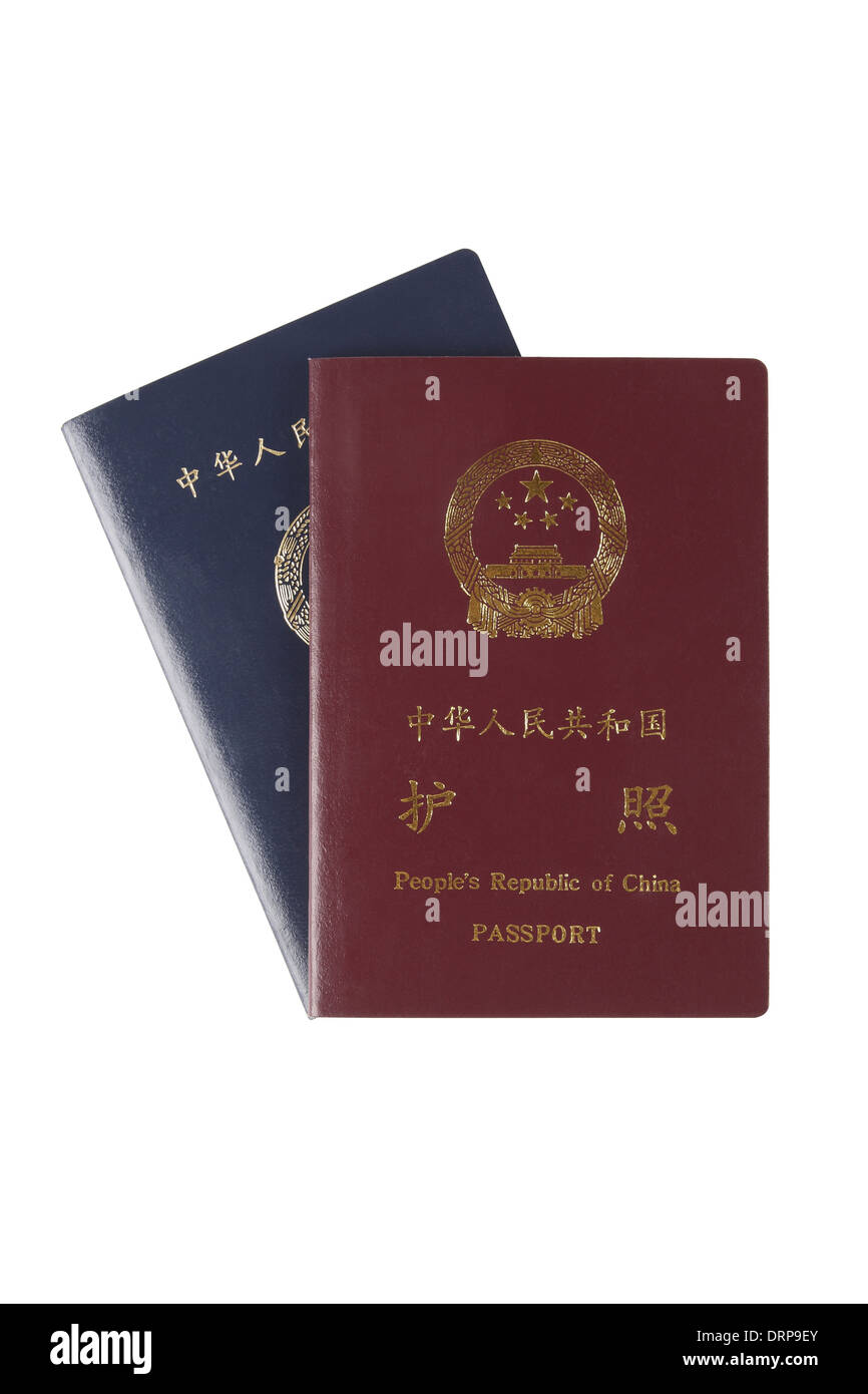Passaporti cinesi Foto Stock