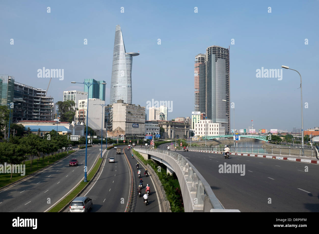 Vista del centro città di Ho Chi Minh Foto Stock
