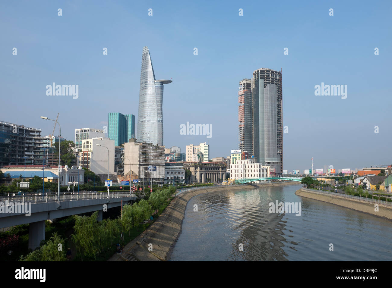 Vista del centro città di Ho Chi Minh Foto Stock